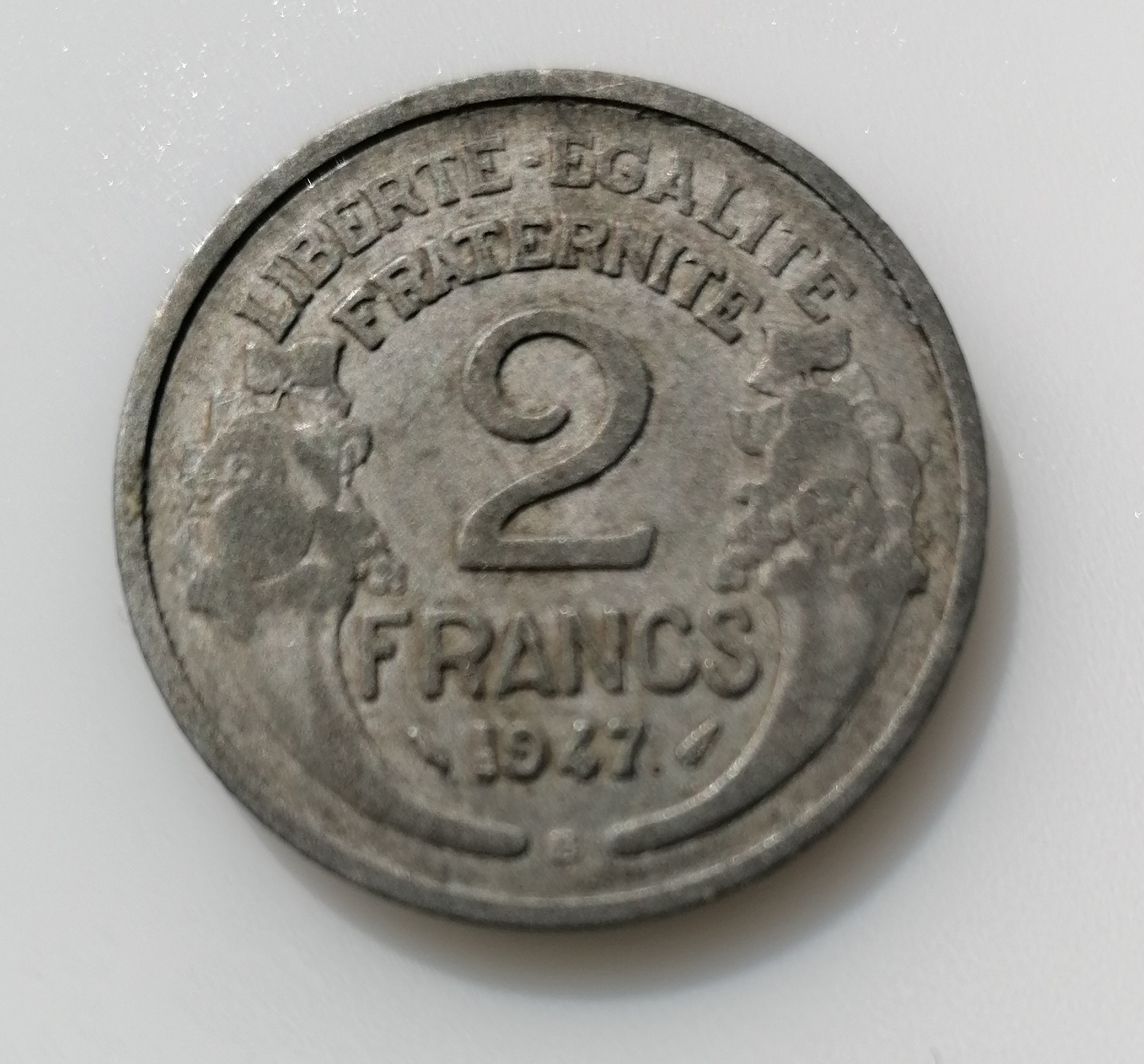 photo de Pièce de 2 francs Morlon 1947 Atelier B