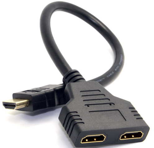 Adaptateur Câble HDMI Mâle vers Double HDMI Femelle 2 Entrées 1 Sortie  Switch Connecteur pour Video TV HDTV