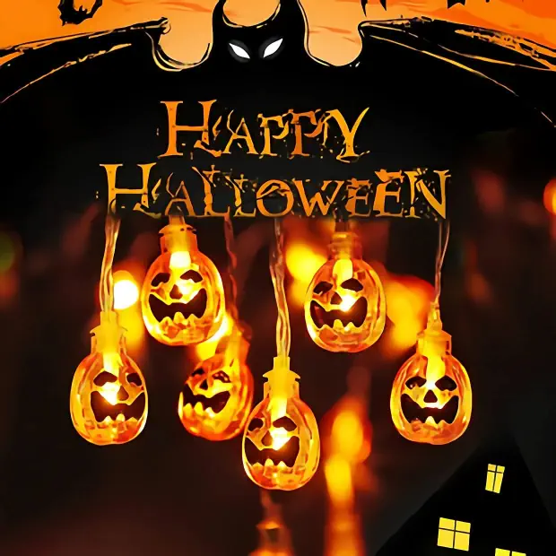 photo de Guirlande Lumineuse Citrouille d'Halloween  - 3 m 20 LED