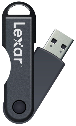 photo de Lexar JumpDrive TwistTurn 32GB USB Flash Drive LJDTT32GABNL (Black/Gray)