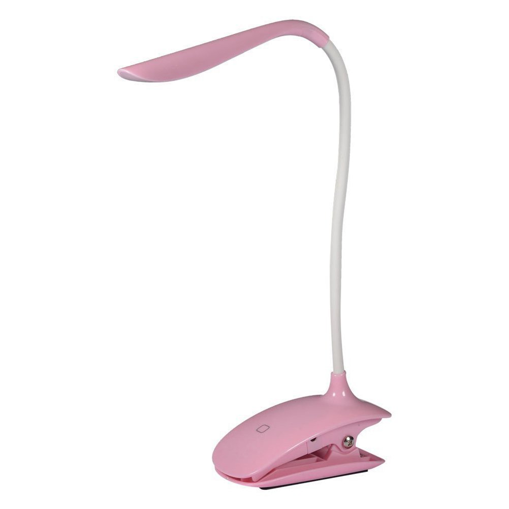 Lampe LED 3 W à pince pour bureau avec col de cygne orientable